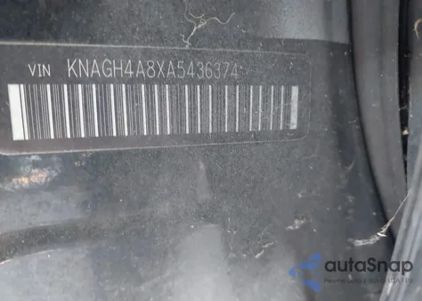 2010 Kia Optima Sx z USA, uszkodzony, nr VIN KNAGH4A8XA5436374